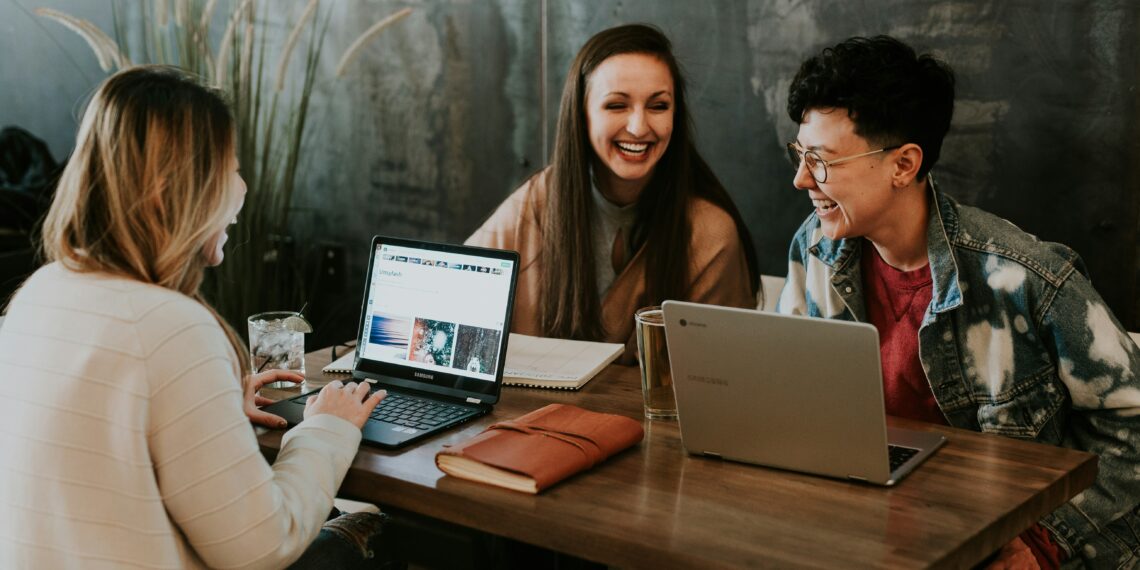 Edtech Students on Laptops